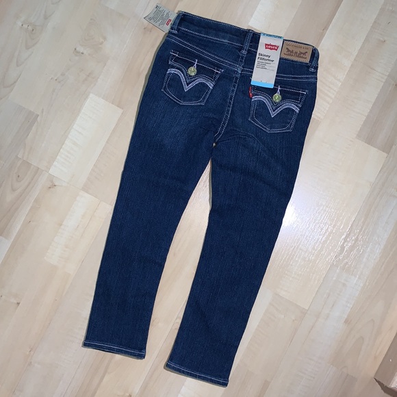 LEVI’S SKINNY FILIFORME Girls Jeans sparkle button - Picture 3 of 7